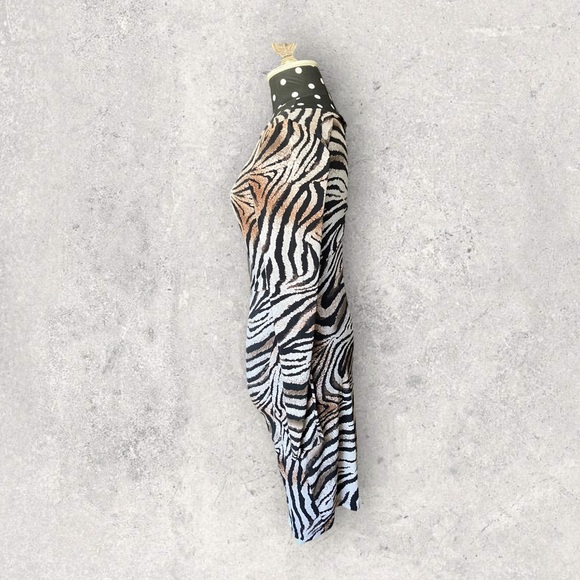 B Smart Zebra Print Dress Women Size 4 - Picture 8 of 11